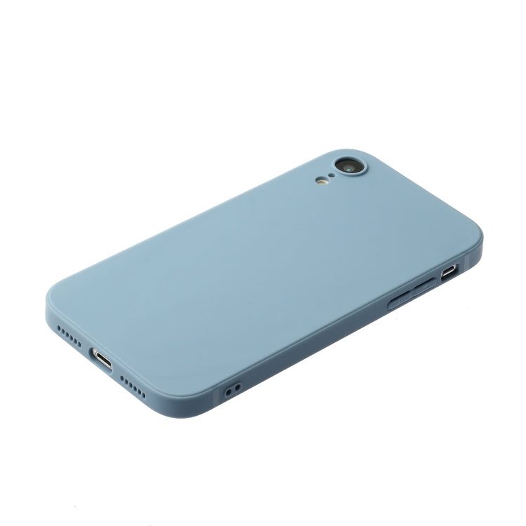 For iPhone XR Straight Edge Solid Color TPU Shockproof Case