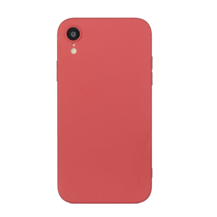 For iPhone XR Straight Edge Solid Color TPU Shockproof Case