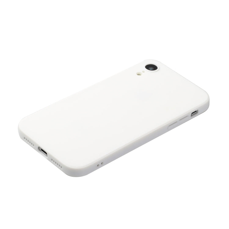 For iPhone XR Straight Edge Solid Color TPU Shockproof Case