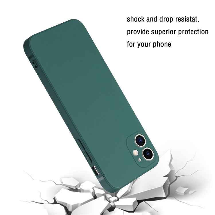 For iPhone 11 Straight Edge Solid Color TPU Shockproof Case
