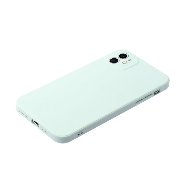 For iPhone 11 Straight Edge Solid Color TPU Shockproof Case