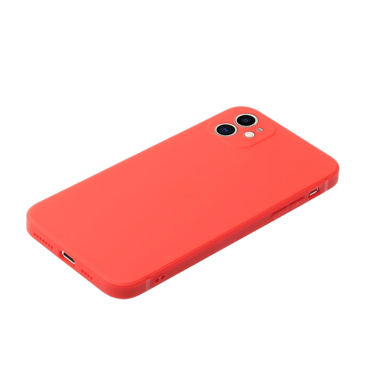 For iPhone 11 Straight Edge Solid Color TPU Shockproof Case