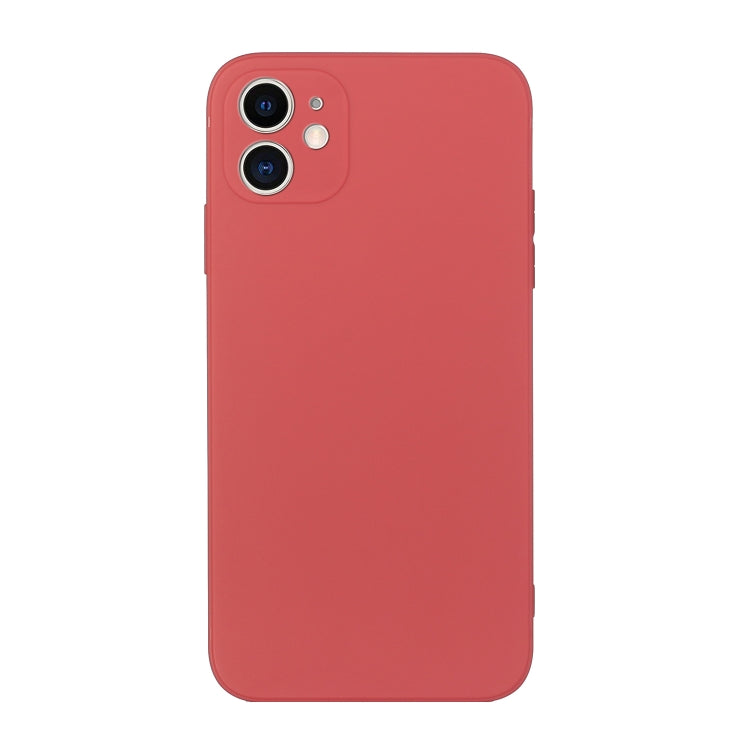 For iPhone 11 Straight Edge Solid Color TPU Shockproof Case