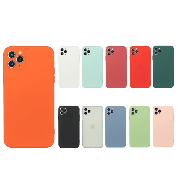 For iPhone 11 Pro Straight Edge Solid Color TPU Shockproof Case
