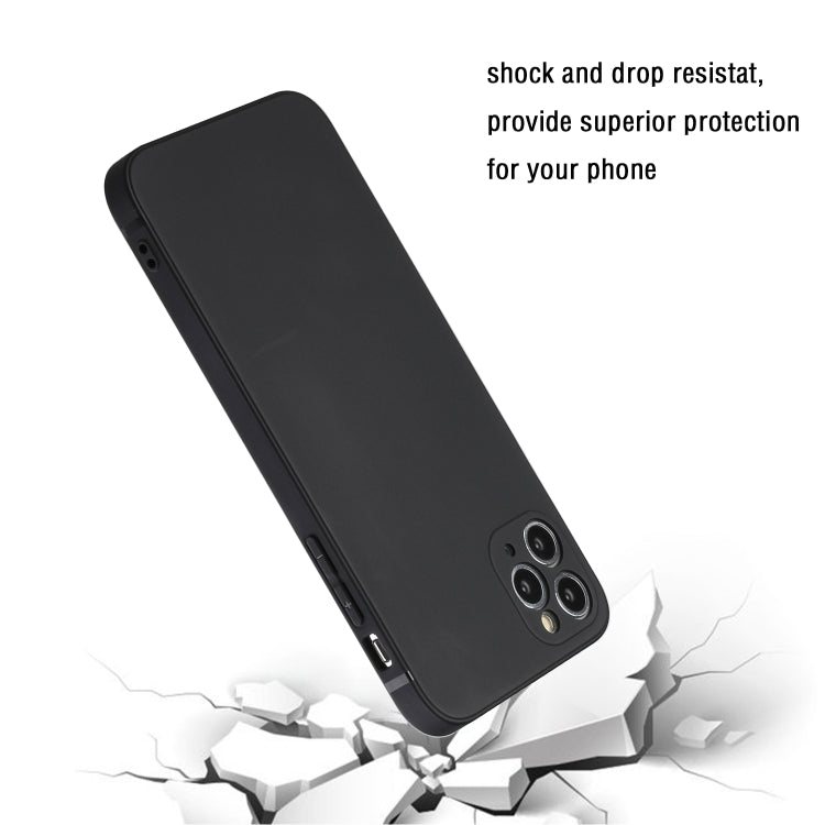 For iPhone 11 Pro Straight Edge Solid Color TPU Shockproof Case