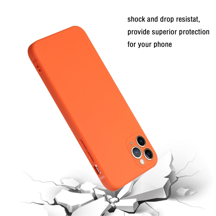 For iPhone 11 Pro Straight Edge Solid Color TPU Shockproof Case