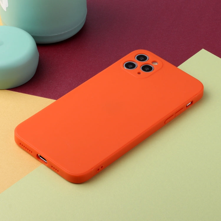 For iPhone 11 Pro Straight Edge Solid Color TPU Shockproof Case