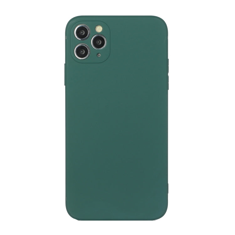 For iPhone 11 Pro Max Straight Edge Solid Color TPU Shockproof Case