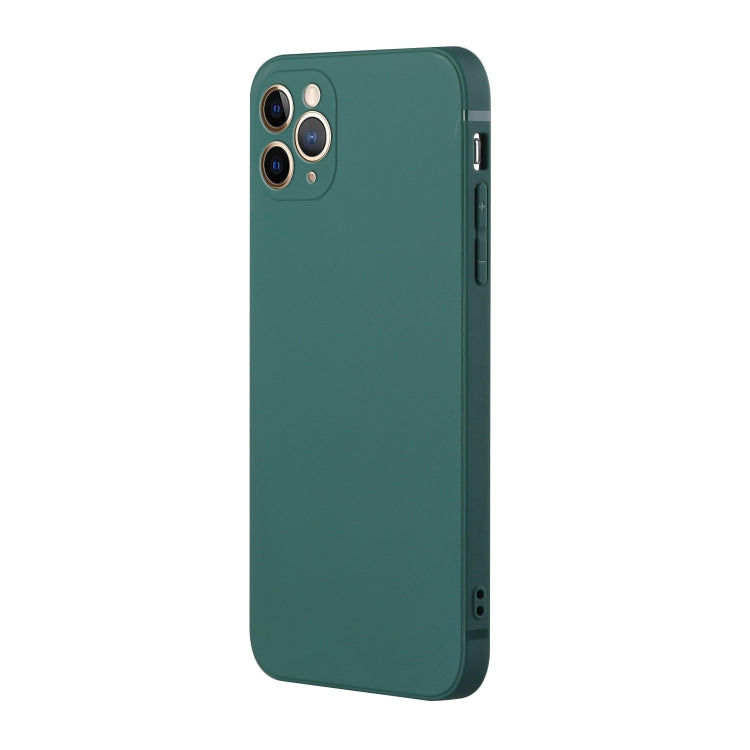 For iPhone 11 Pro Max Straight Edge Solid Color TPU Shockproof Case