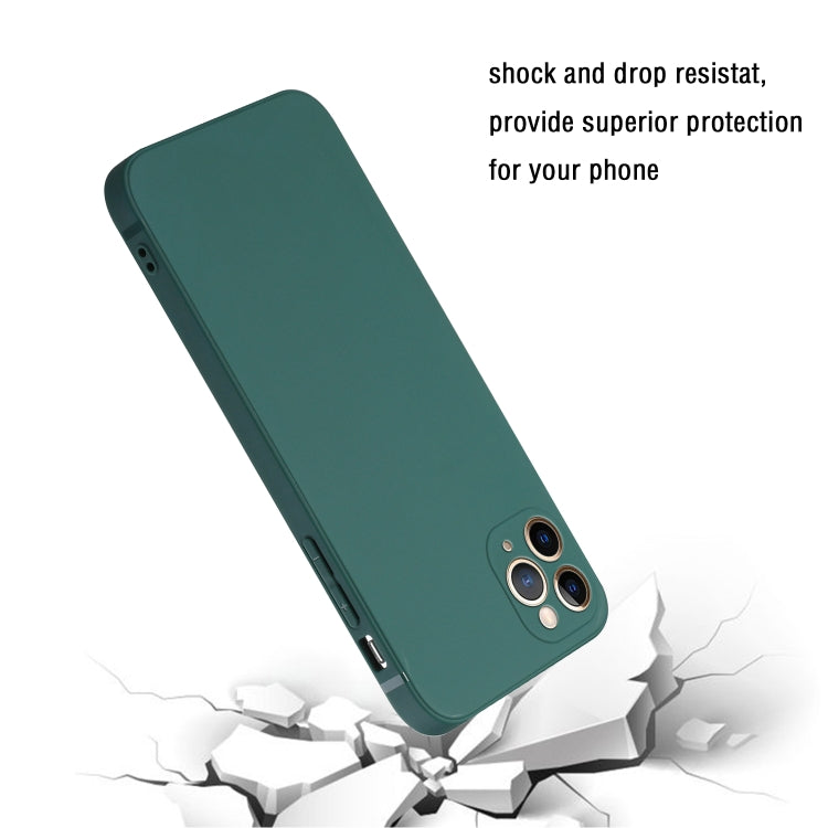 For iPhone 11 Pro Max Straight Edge Solid Color TPU Shockproof Case