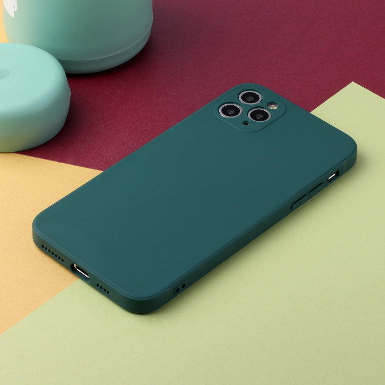 For iPhone 11 Pro Max Straight Edge Solid Color TPU Shockproof Case