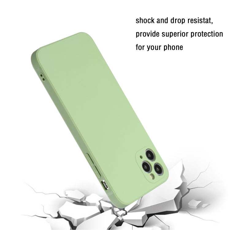 For iPhone 11 Pro Max Straight Edge Solid Color TPU Shockproof Case