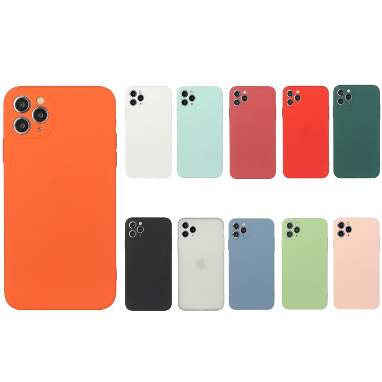 For iPhone 11 Pro Max Straight Edge Solid Color TPU Shockproof Case