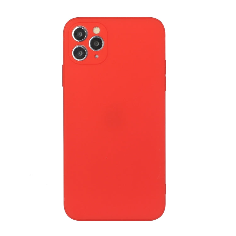 For iPhone 11 Pro Max Straight Edge Solid Color TPU Shockproof Case