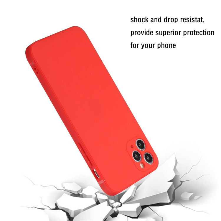 For iPhone 11 Pro Max Straight Edge Solid Color TPU Shockproof Case