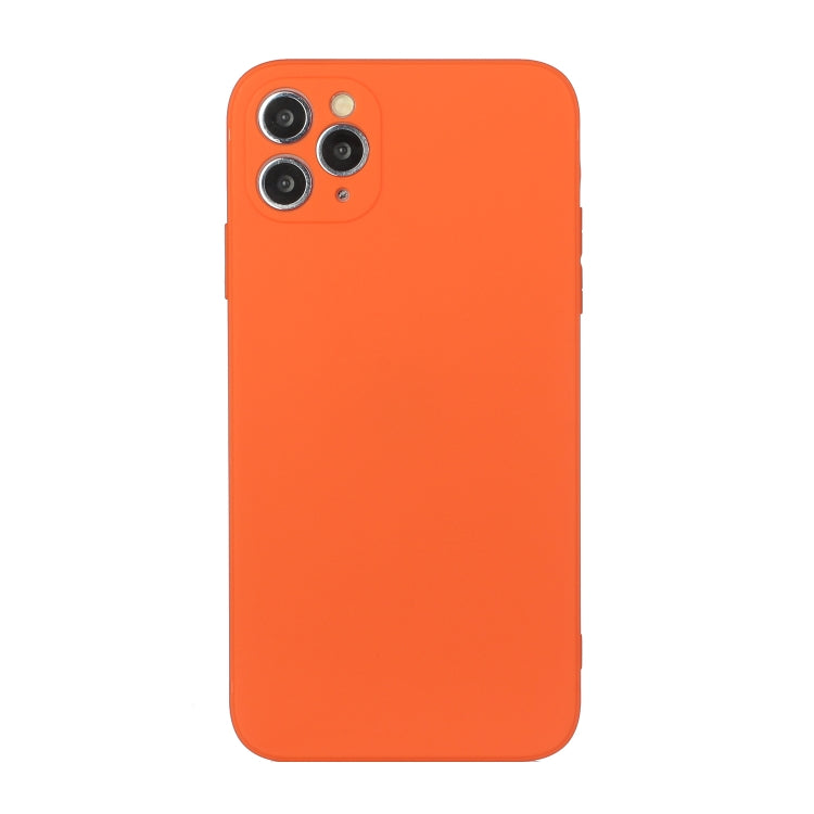 For iPhone 11 Pro Max Straight Edge Solid Color TPU Shockproof Case