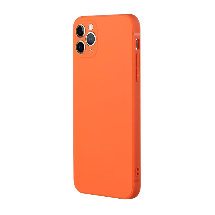 For iPhone 11 Pro Max Straight Edge Solid Color TPU Shockproof Case