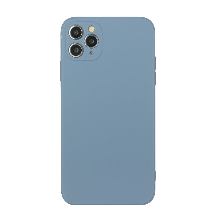 For iPhone 11 Pro Max Straight Edge Solid Color TPU Shockproof Case