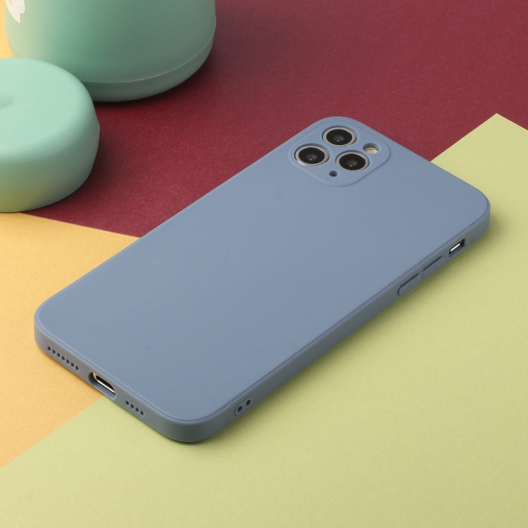 For iPhone 11 Pro Max Straight Edge Solid Color TPU Shockproof Case