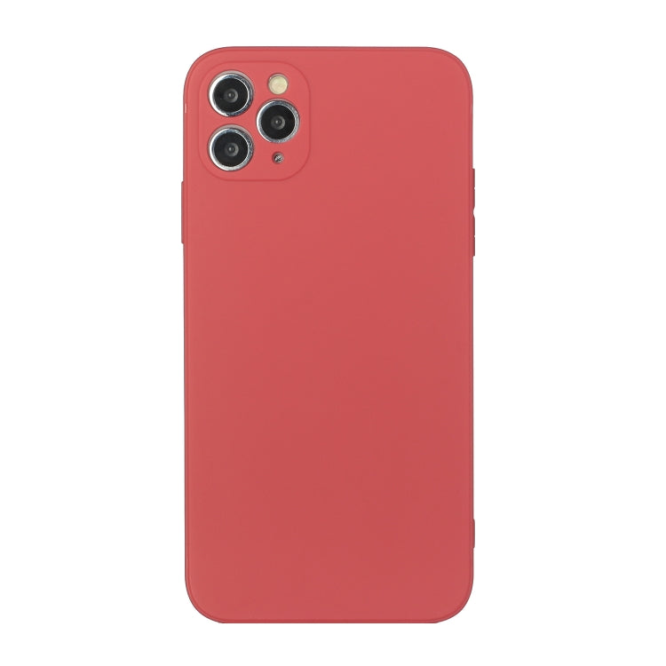 For iPhone 11 Pro Max Straight Edge Solid Color TPU Shockproof Case