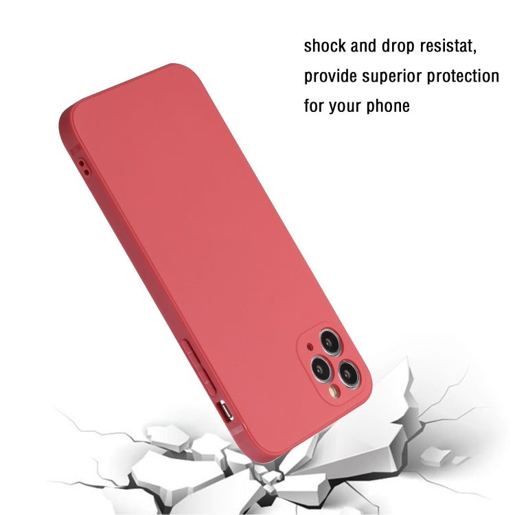 For iPhone 11 Pro Max Straight Edge Solid Color TPU Shockproof Case