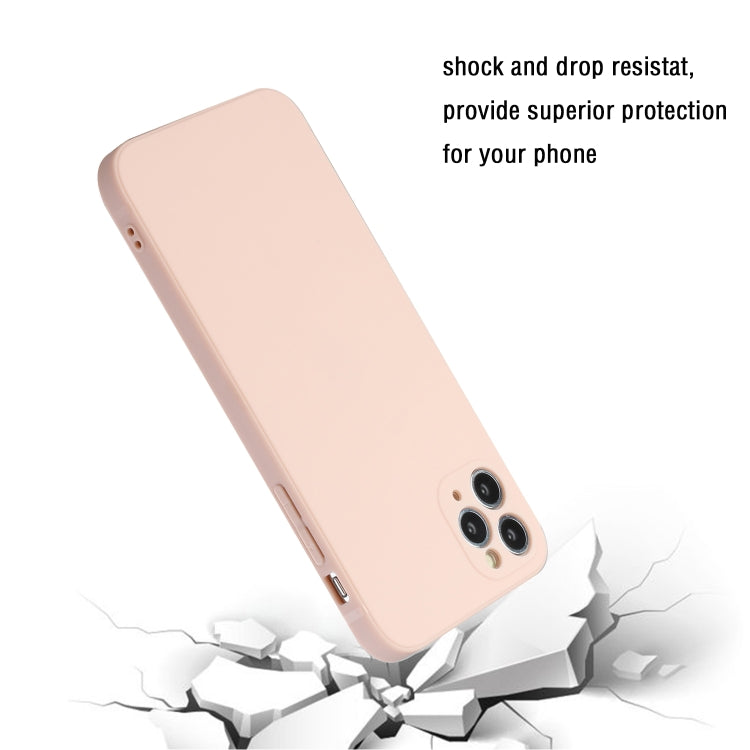 For iPhone 11 Pro Max Straight Edge Solid Color TPU Shockproof Case
