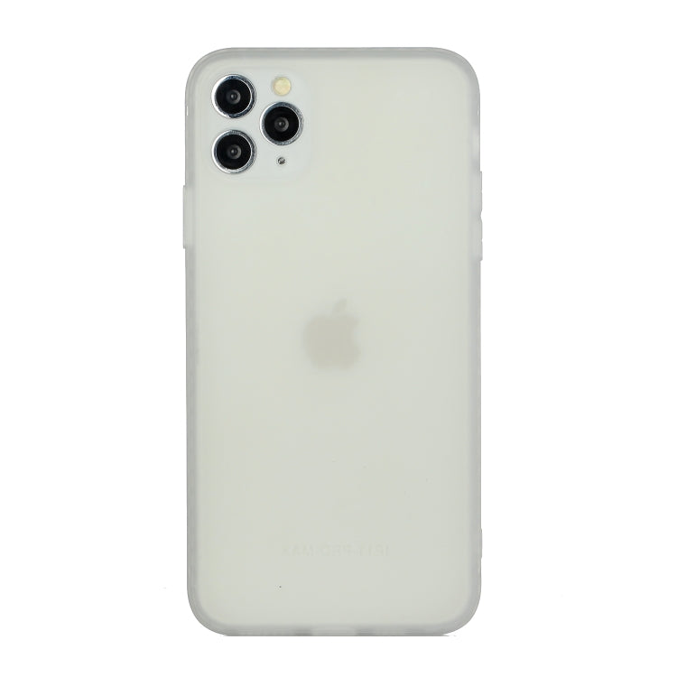 For iPhone 11 Pro Max Straight Edge Solid Color TPU Shockproof Case