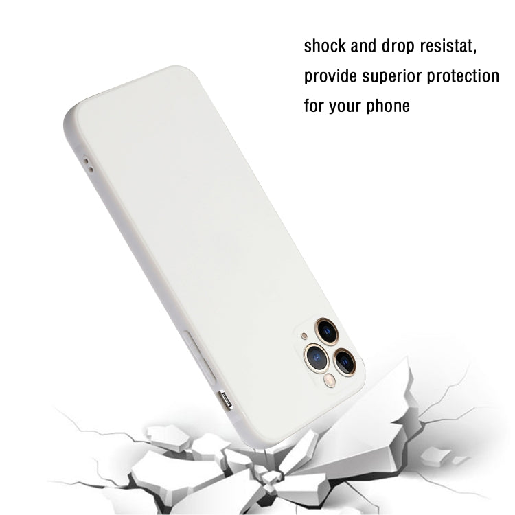 For iPhone 11 Pro Max Straight Edge Solid Color TPU Shockproof Case
