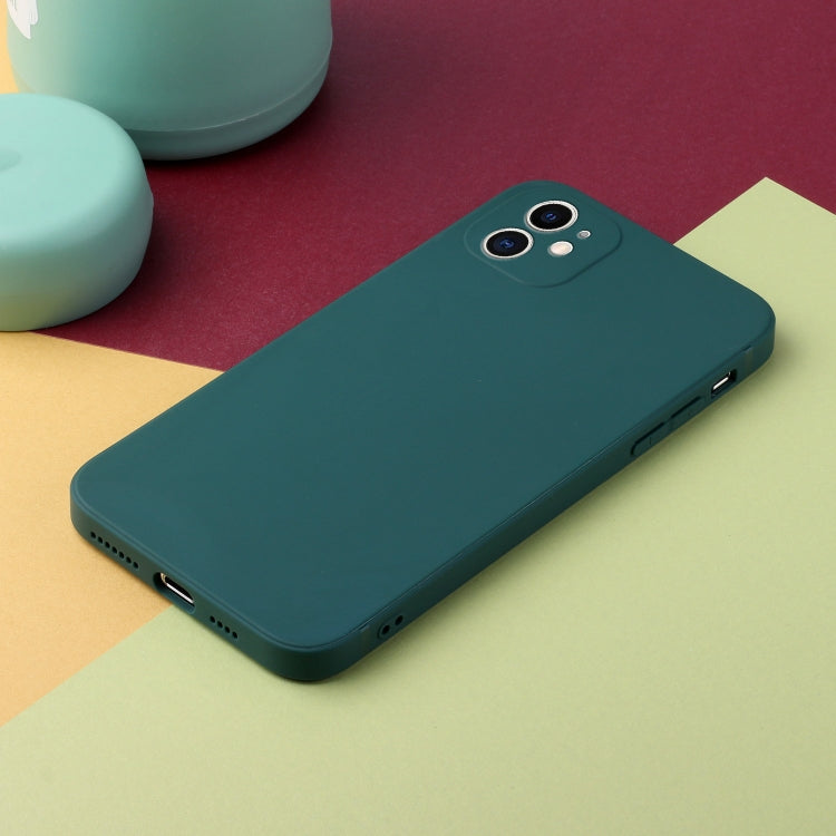 For iPhone 12 mini Straight Edge Solid Color TPU Shockproof Case