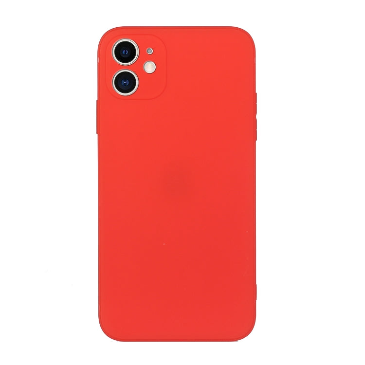 For iPhone 12 mini Straight Edge Solid Color TPU Shockproof Case
