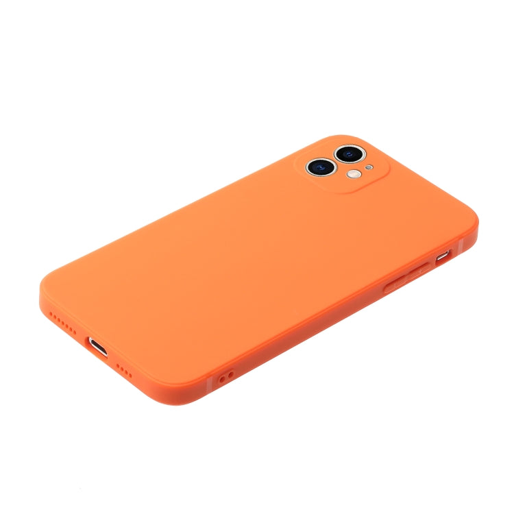 For iPhone 12 mini Straight Edge Solid Color TPU Shockproof Case
