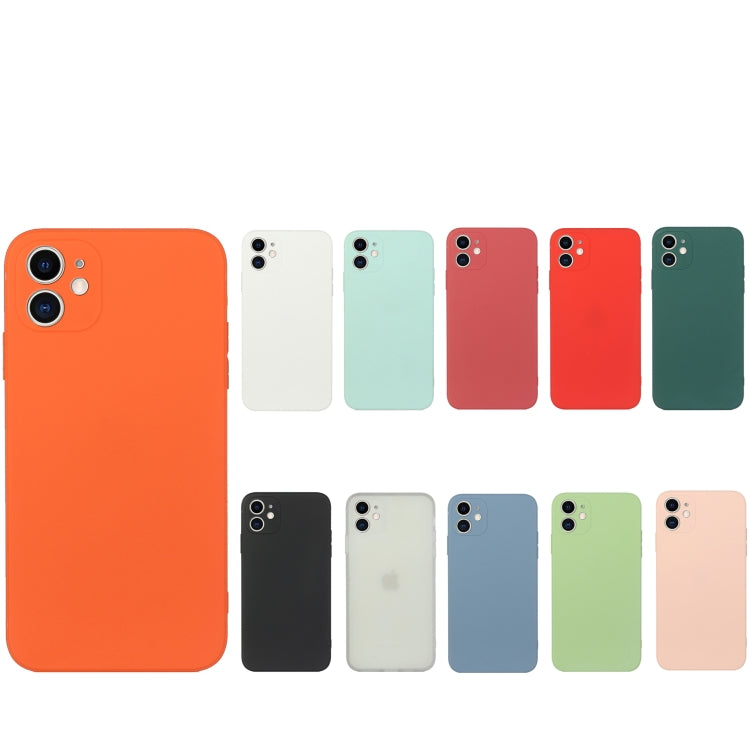 For iPhone 12 mini Straight Edge Solid Color TPU Shockproof Case