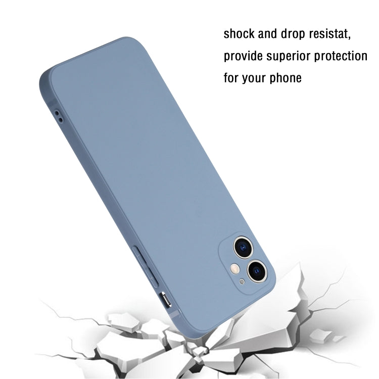 For iPhone 12 mini Straight Edge Solid Color TPU Shockproof Case