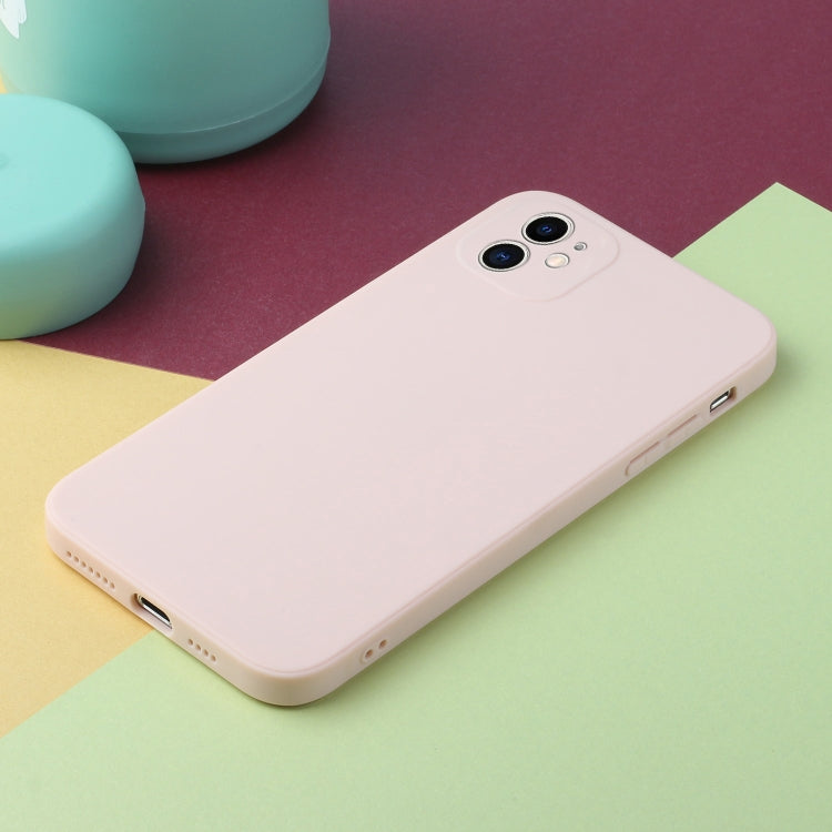 For iPhone 12 mini Straight Edge Solid Color TPU Shockproof Case