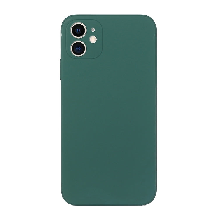 For iPhone 12 Straight Edge Solid Color TPU Shockproof Case