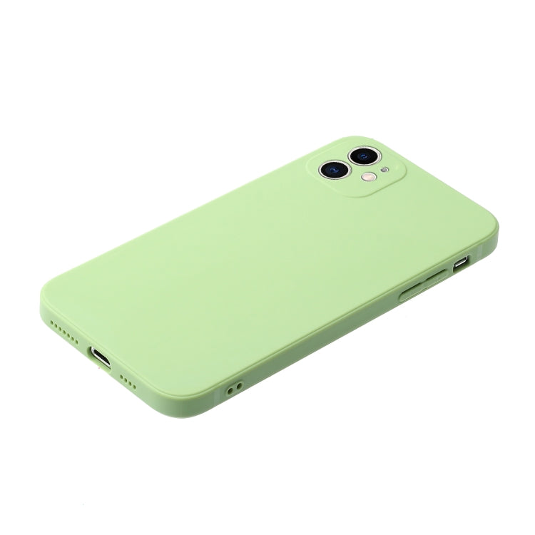 For iPhone 12 Straight Edge Solid Color TPU Shockproof Case