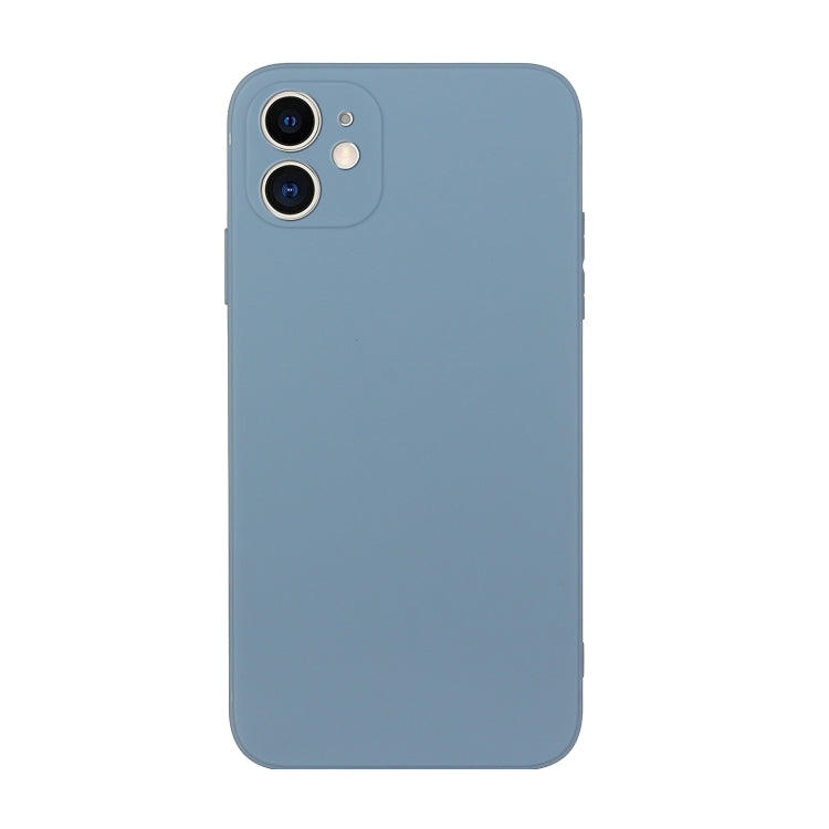 For iPhone 12 Straight Edge Solid Color TPU Shockproof Case