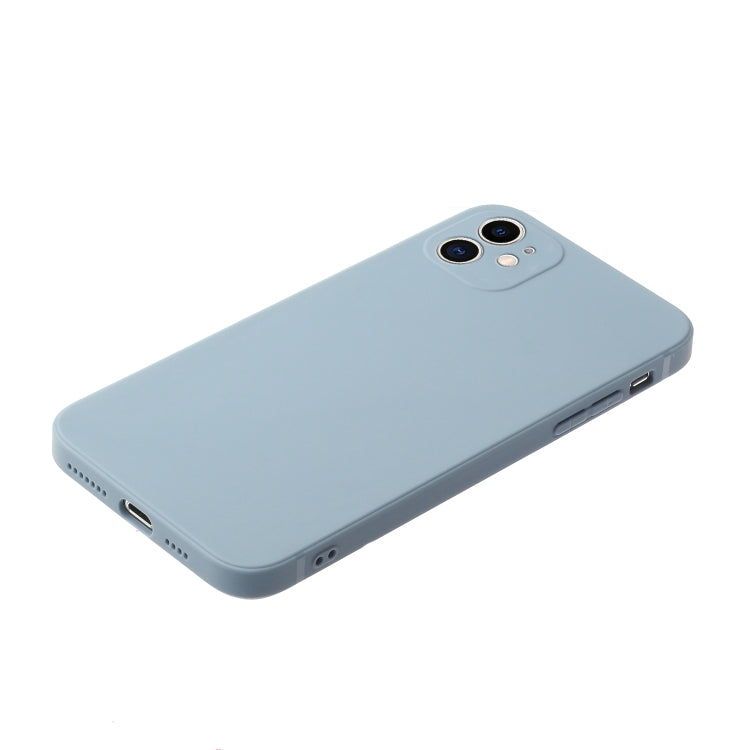 For iPhone 12 Straight Edge Solid Color TPU Shockproof Case