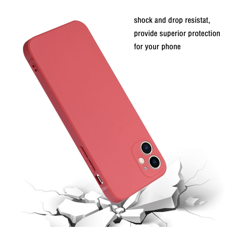 For iPhone 12 Straight Edge Solid Color TPU Shockproof Case