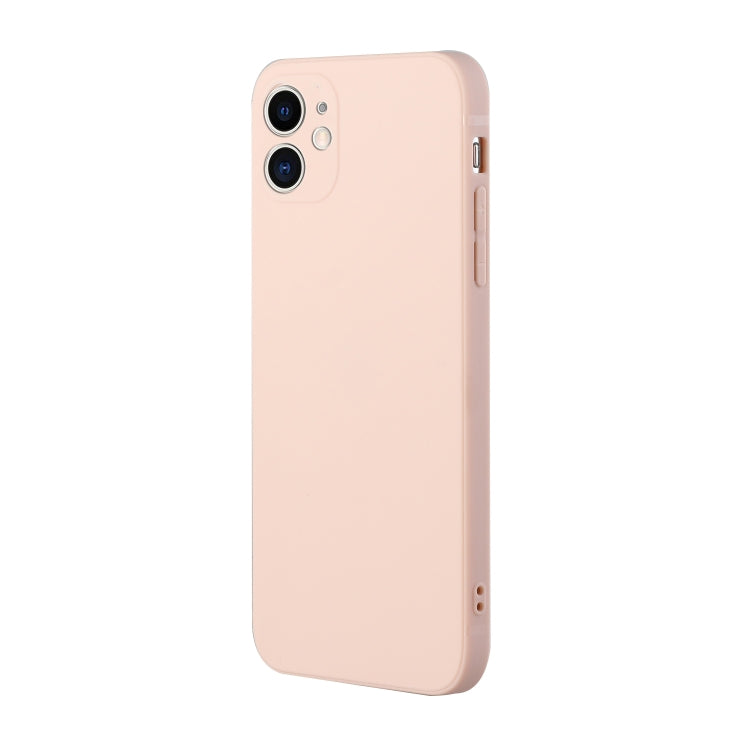 For iPhone 12 Straight Edge Solid Color TPU Shockproof Case