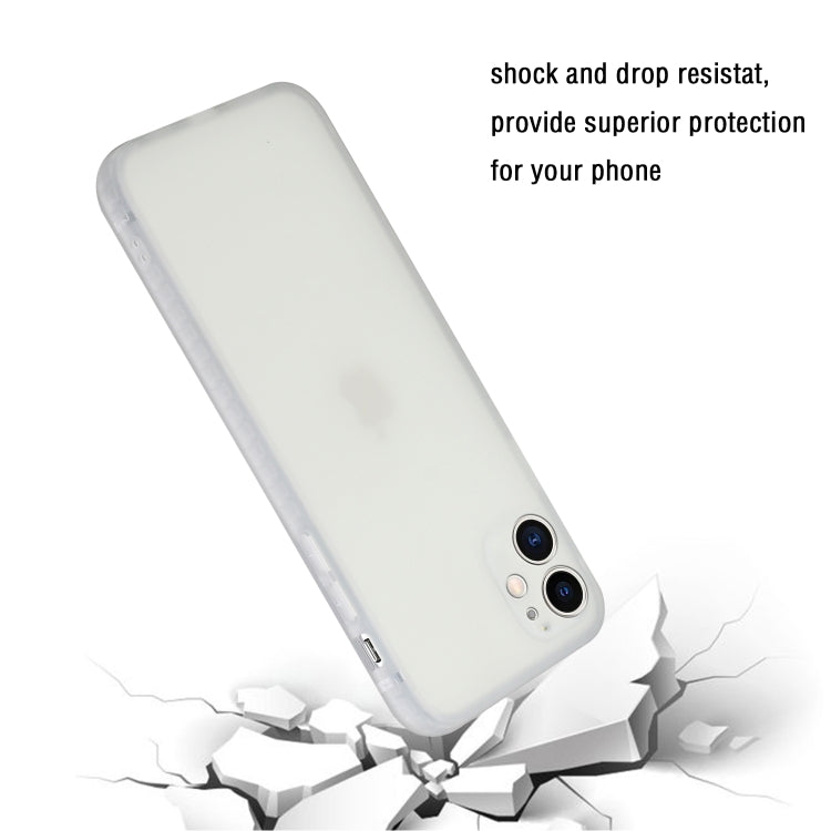 For iPhone 12 Straight Edge Solid Color TPU Shockproof Case