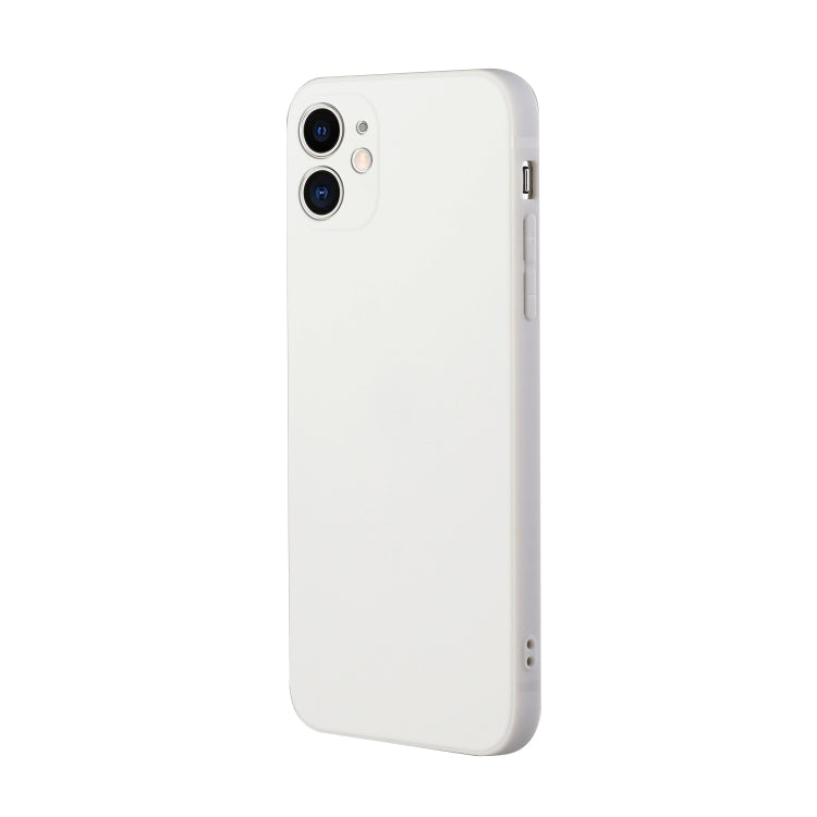 For iPhone 12 Straight Edge Solid Color TPU Shockproof Case