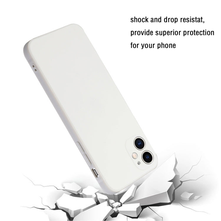 For iPhone 12 Straight Edge Solid Color TPU Shockproof Case