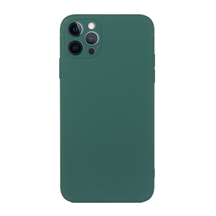 For iPhone 12 Pro Straight Edge Solid Color TPU Shockproof Case