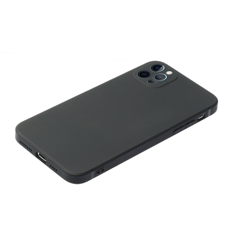 For iPhone 12 Pro Straight Edge Solid Color TPU Shockproof Case