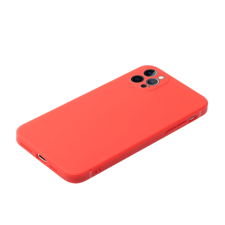 For iPhone 12 Pro Straight Edge Solid Color TPU Shockproof Case