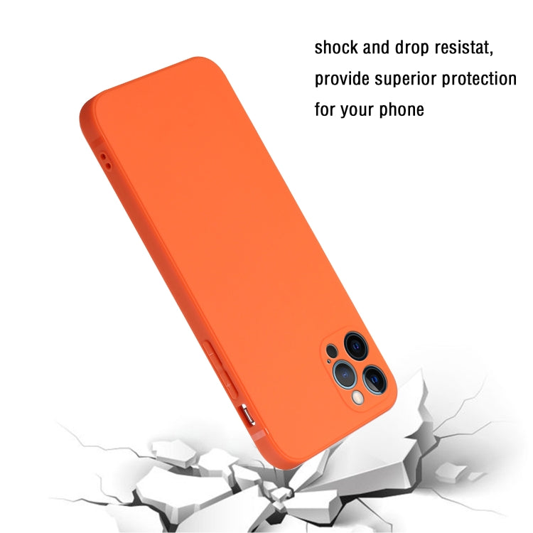For iPhone 12 Pro Straight Edge Solid Color TPU Shockproof Case