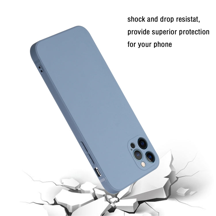 For iPhone 12 Pro Straight Edge Solid Color TPU Shockproof Case