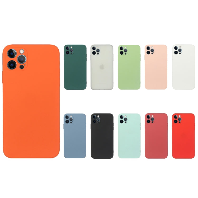 For iPhone 12 Pro Straight Edge Solid Color TPU Shockproof Case