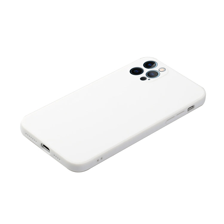 For iPhone 12 Pro Straight Edge Solid Color TPU Shockproof Case